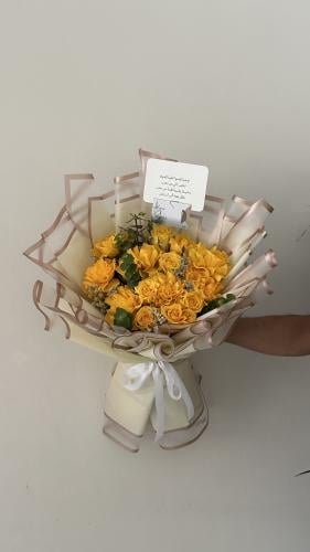 بوكيه ورد أصفر فاخر