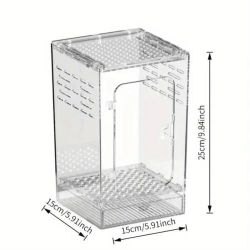 حوض اكريلك لزواحف صغيره 15*15*25 سم