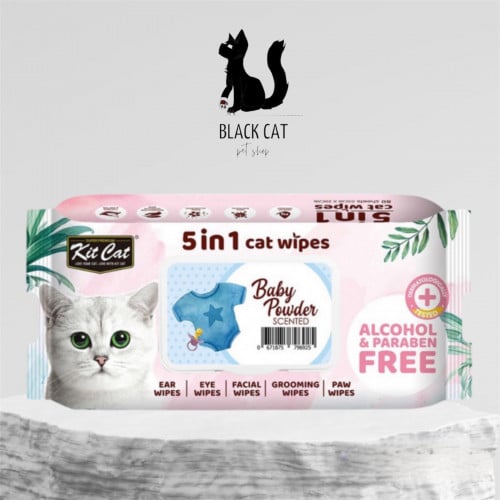 كت كات مناديل معطرة 5في1برائحة بودرة الاطفال 80 من...