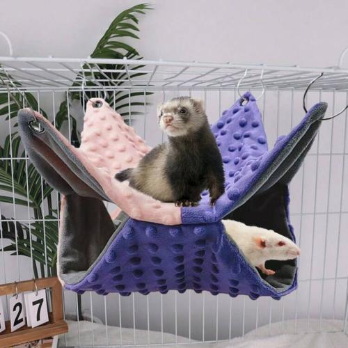 قطعة سرير شبكي معلق قابل للعكس ذو طبقتين من الريش...