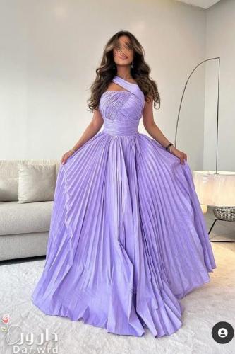 فستان تفته بوليصيه تكسيره دبل كلوش