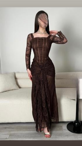 فستان خامه دانتيل