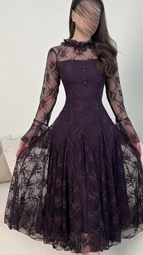 فستان خامه دانتيل موف