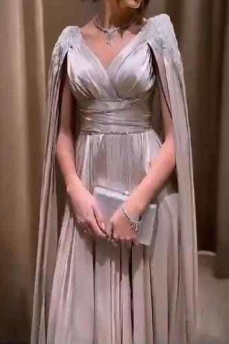 فستان اكتاف وخصر تطريز خامه كرنكل