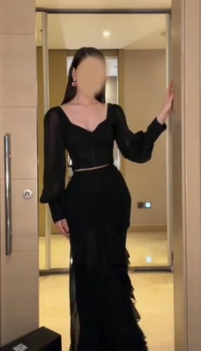 فستان جورجيت مع دانتيل