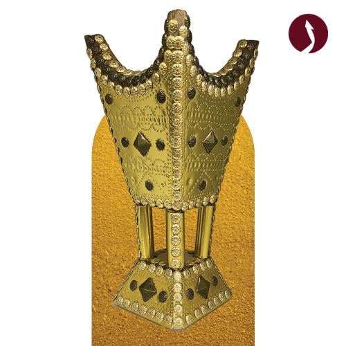 مبخرة نجدية نحاس ذهبي اسود