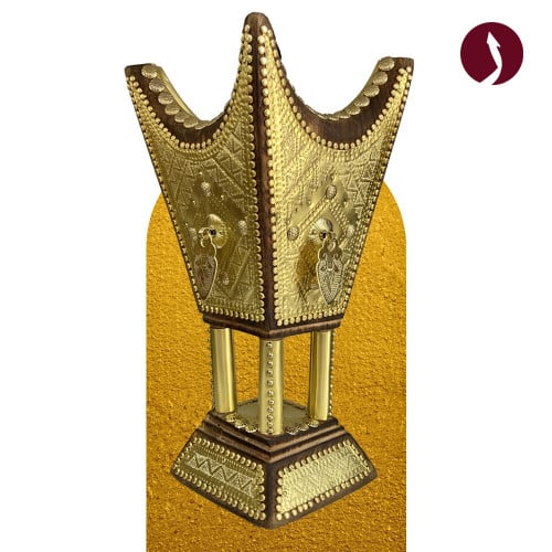 مبخرة ملكية ذهبي عودي محروق