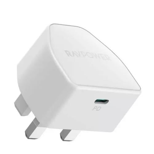 شاحن جداري راف باور ابيض 20W