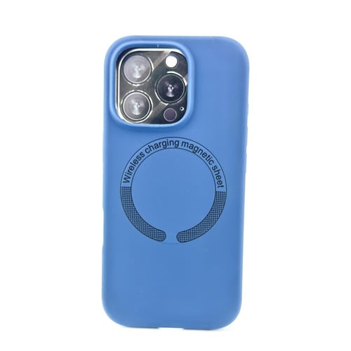 غلاف ايفون سليكون ازرق غامق