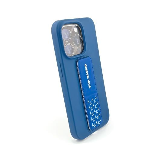 كفر ايفون أزرق مع مسكة