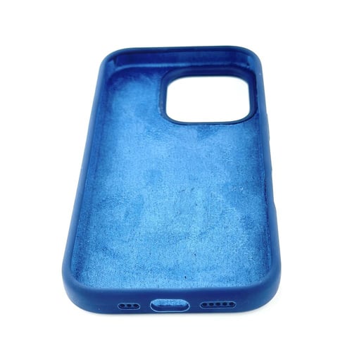 غلاف ايفون سليكون ازرق غامق