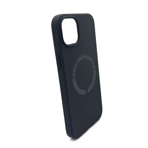 غلاف سليكون أسود داعم للشحن