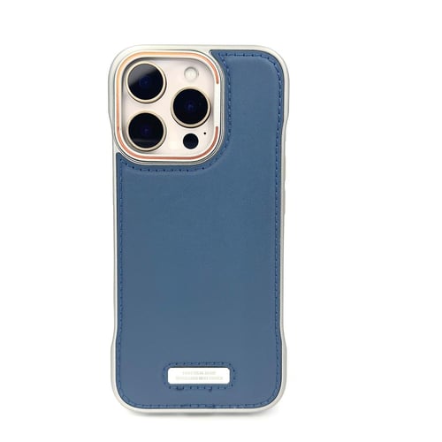 كفر جلد كحلي مطرز