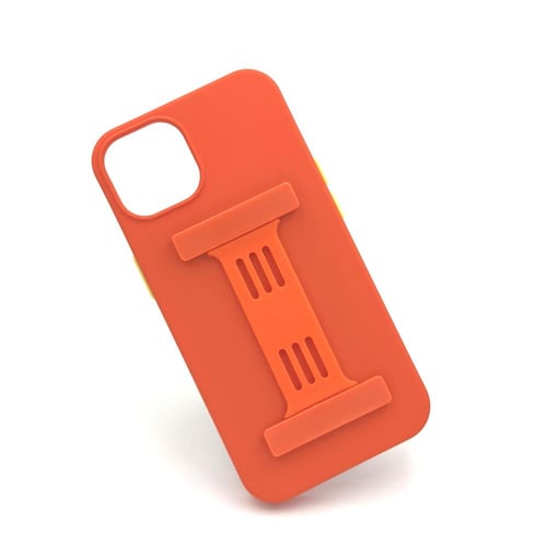 غلاف برتقالي مع مسكة مغناطيسية