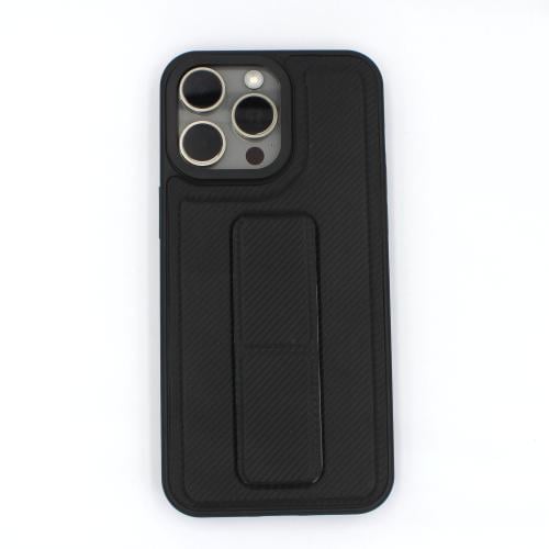 غلاف أسود مخطط مع مسكة