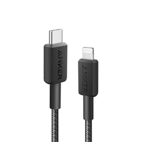 انكر 322 كيبل شحن 0.9متر أسود USB-C إلى لايتنينج