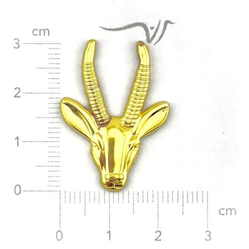 استيكر معدن رأس ظبي ذهبي