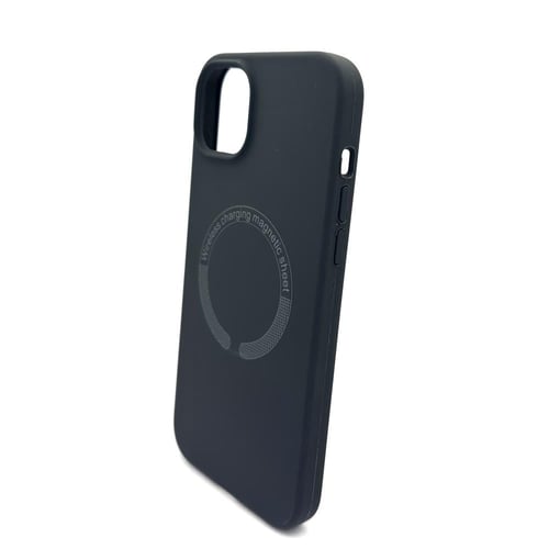 غلاف سليكون أسود داعم للشحن