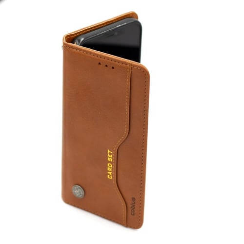 غلاف محفظة بني جلد