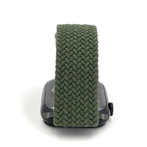 حزام قماش أخضر زيتي للساعة