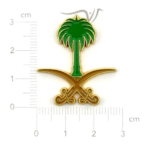 استيكر حديد سيفين ونخلة أخضر وبني