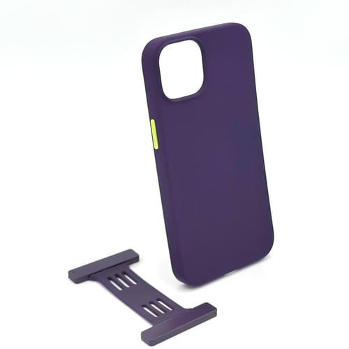 غلاف بنفسجي مع مسكة مغناطيسية