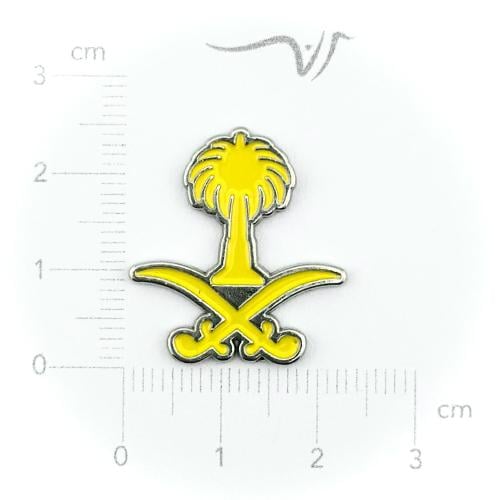 استيكر حديد سيفين ونخلة أصفر