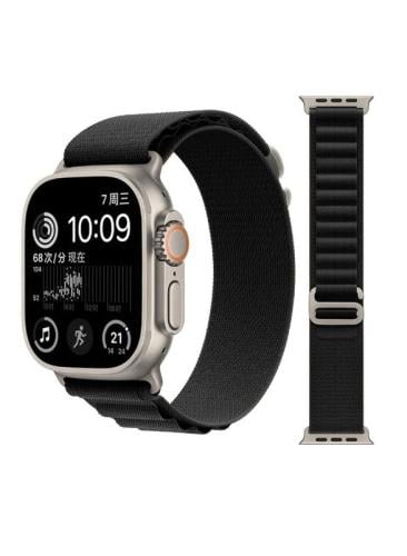 سوار ساعة أسود مموج