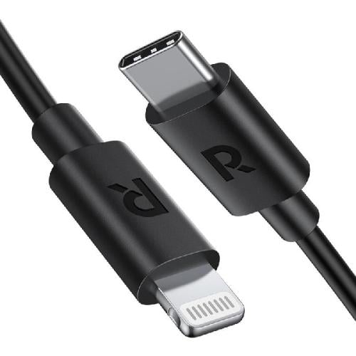 كيبل راف باور اسود USB-C الى لايتنينج