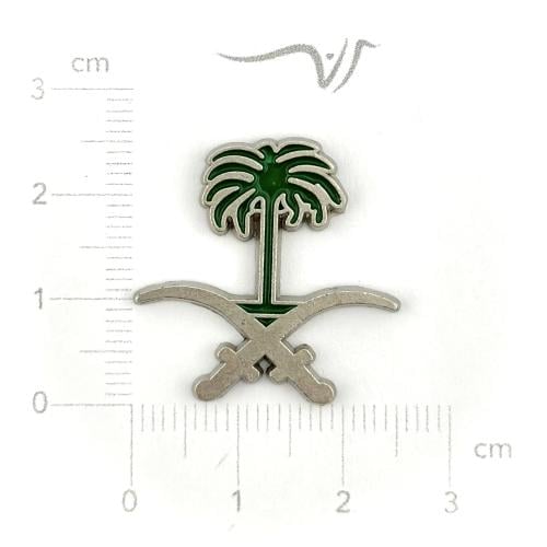 استيكر معدن سيفين ونخلة فضي وأخضر