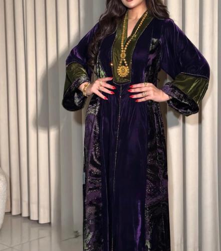 جلابيه بخام مخمل بشك يدري