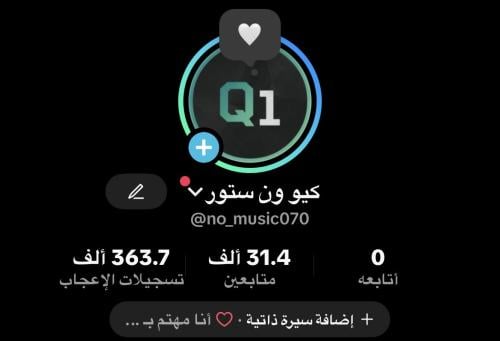حساب تيك توك 31 الف متابع