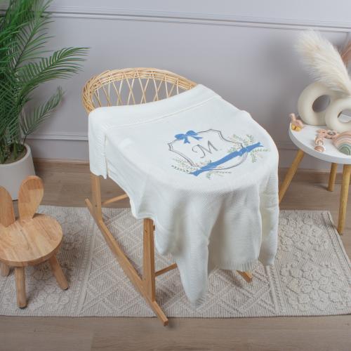 بطانية صوف مطرزة