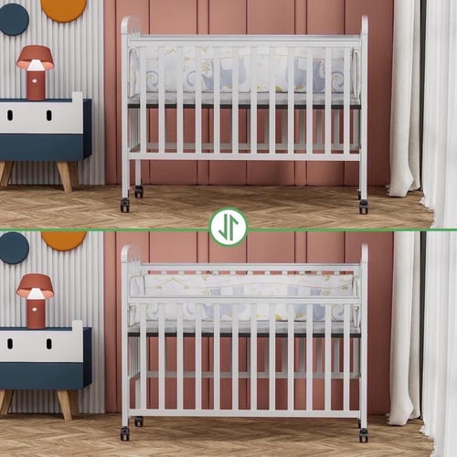 سرير خشب بباب سحاب وكفرات