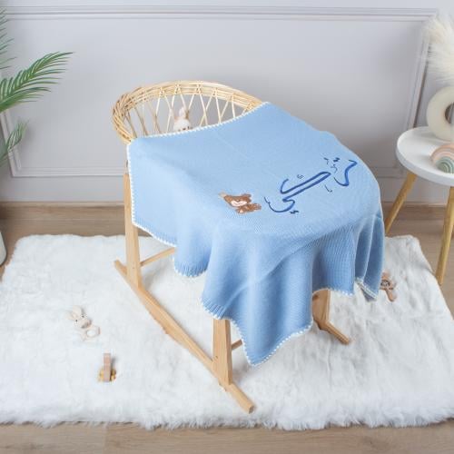 بطانية صوف مطرزة