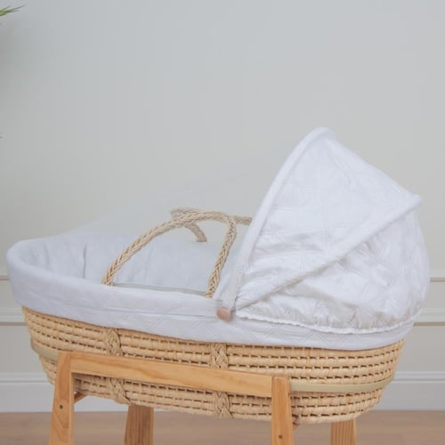 سلة موسى قش بتلبيسة قماش بتضريب