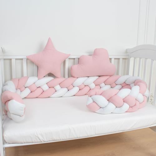 3-Piece Quad-Braid Cotton Baby Crib Set