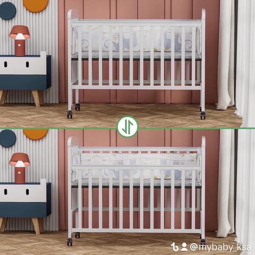 سرير خشب بباب سحاب وكفرات