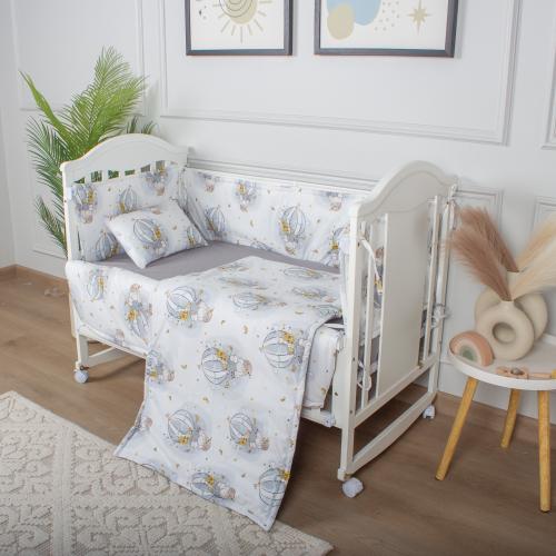 مفرش وحواجز لسرير الطفل 7 قطع قطن تركي