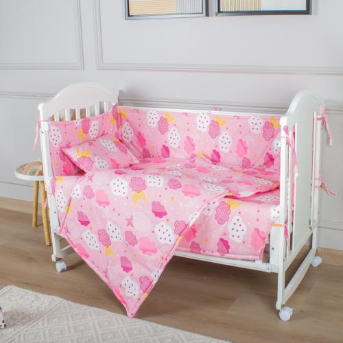 مفرش وحواجز لسرير الطفل 7 قطع