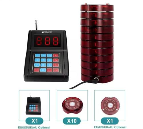 جهاز البيجر للمطاعم والكافيهات 10 قطع TD165