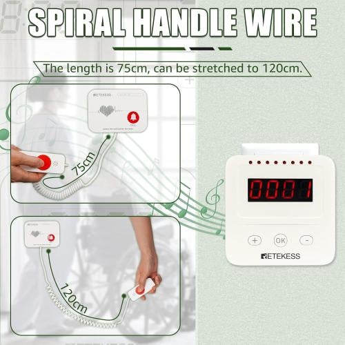 شاشة استغاثة لاسلكي لمساعدة الطوارئ للحوامل وكبار...