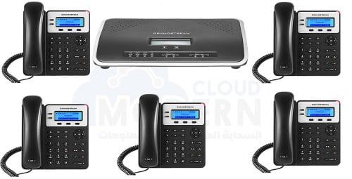 نظام متكامل خطين ارضية مع 5 تلفونات