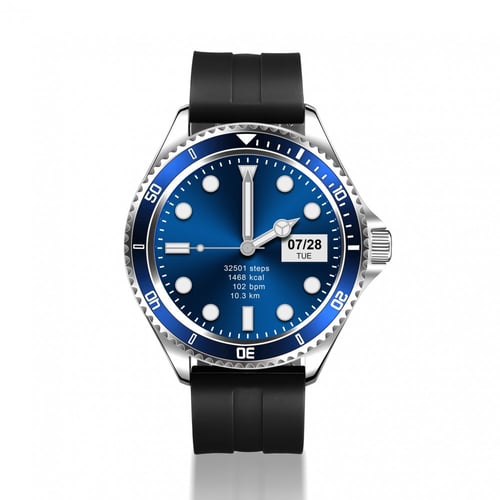 ساعة فضة مطلي رويالز الذكية شبيهة الرولكس