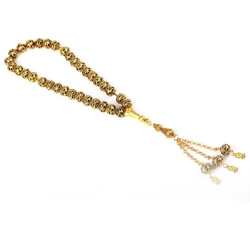 سبحه فخمه مطلية بالذهب عيار 24 قيراط