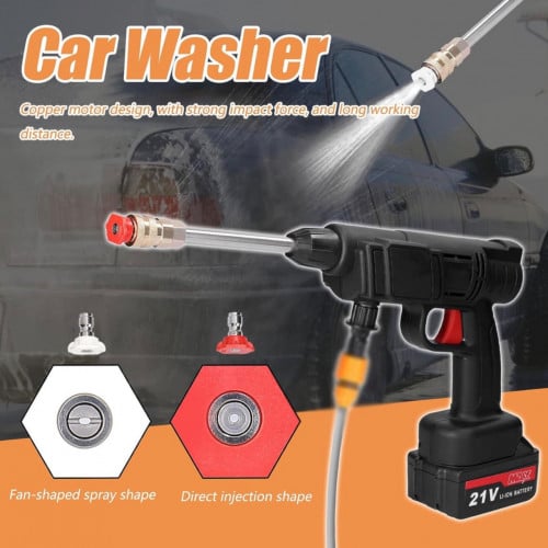 مكينة غسيل ضغط عالي يدويه للسيارة عبر شاحن 21 فولت
