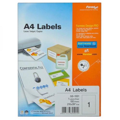 ورق لاصق مقاس A4 عدد 100 ورقة Formtec GS-1001 - لط...