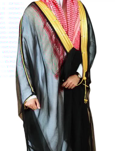 بشت ملكي اسود شفاف نجفي