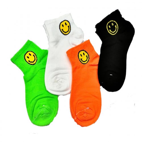 جوارب ملونه برسوم فيس سمايلي10زوج