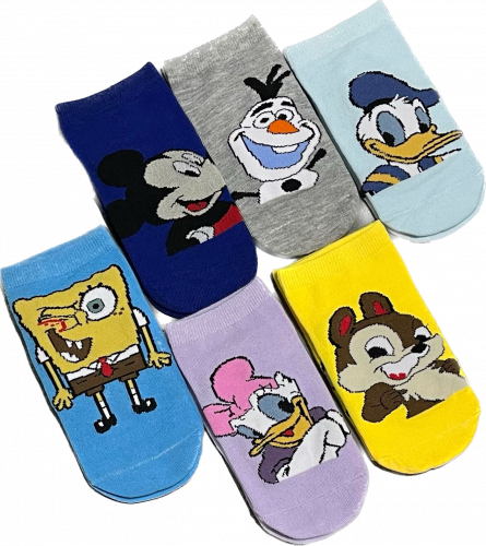 جوارب شخصيات كرتونية أطفال 12زوج